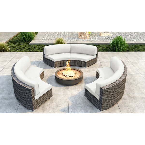 Wade Logan Ballu Person Outdoor Seating Group With Cushions Wayfair